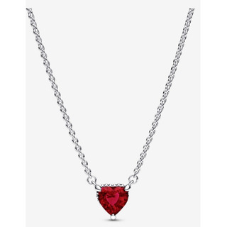 Collar Komorebi Cadena Corazón Rojo Plata 45 Cm Brillante Collar Komorebi Cadena Corazón Rojo Plata 45 Cm Brillante