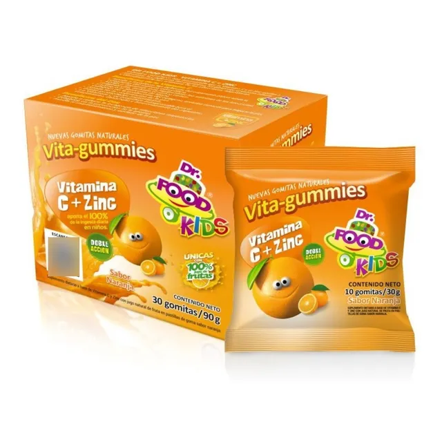 Vita Gummies Vitamina C + Zinc (30 Gomitas) - Dr Food Kids