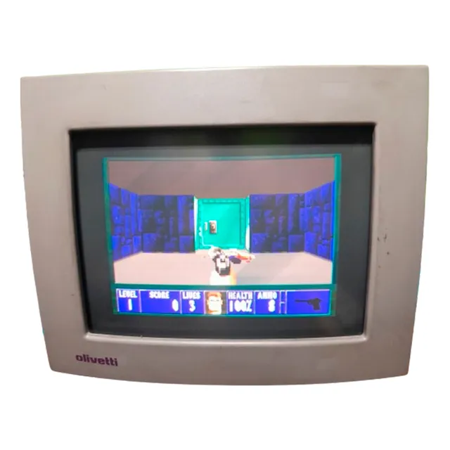 Monitor Retro Crt Olivetti 9  Color Vga - Made In Italy