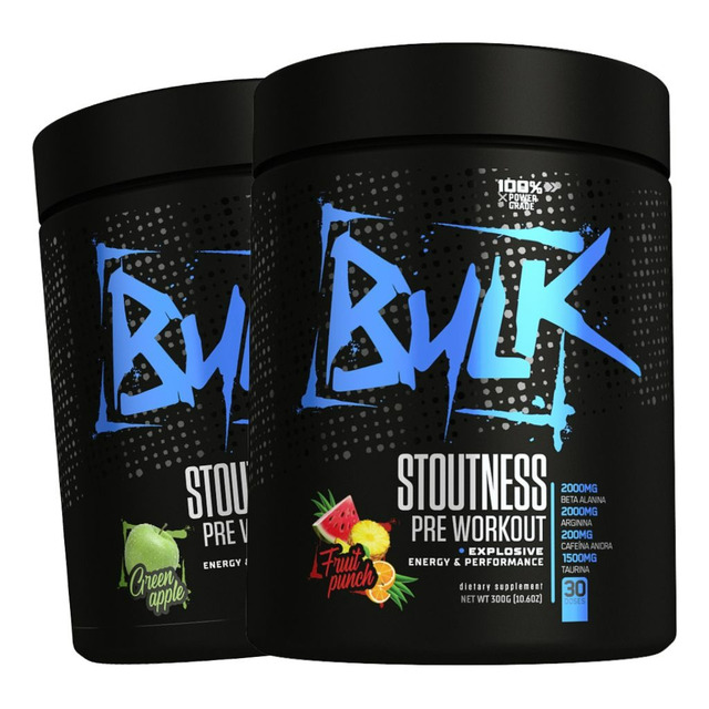 Kit 2x Pré Treino Stoutness Pre Workout Bulk Nutrition Kit 2x Pré Treino Stoutness Pre Workout Bulk Nutrition