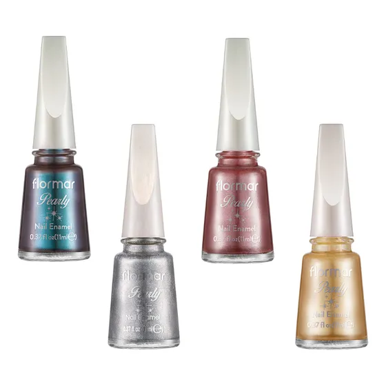 Set De 4 Esmaltes Para Uñas Pearly 11 Ml - Flormar Varios Tonos