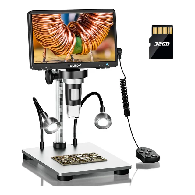 Microscopio Digital Tomlov Dm9 1200 X 1080p 12 Mp 7  Lcd