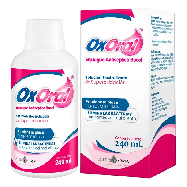 Oxoral Antiseptico Enjuague Bucofaringeo Solucion De 240ml