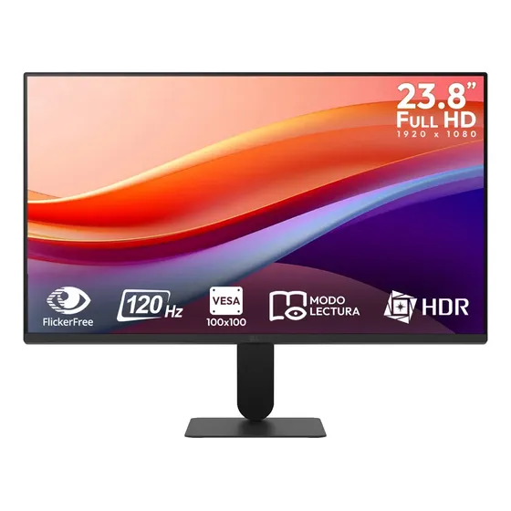 Monitor 23.8 LG 24u411a-b 5ms 120hz Ips Full Hd Hdmi D-sub Negro | Cuotas sin interés