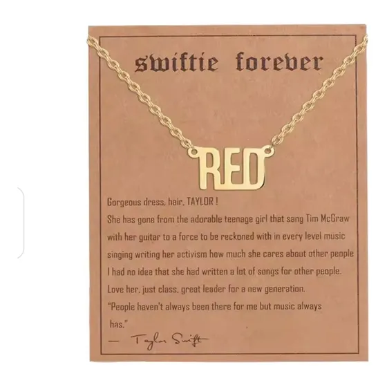 Collar Taylor Swift Acero Inoxidable Dorado