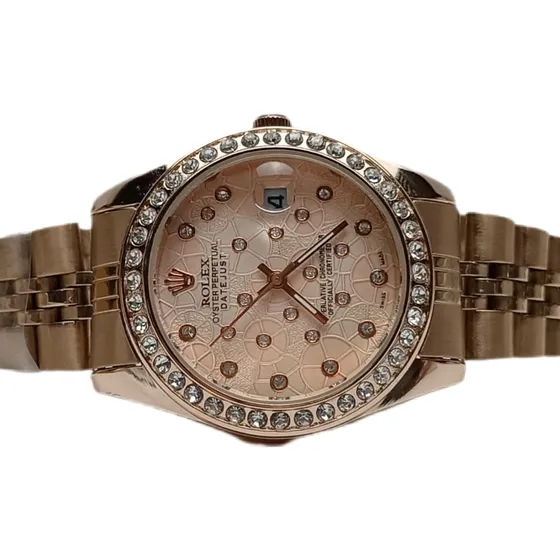 Reloj Dama Datejust Brillante Oro Rosa Cuarzo Oro Rosa Oro Rosa Brillantes (Reacondicionado)