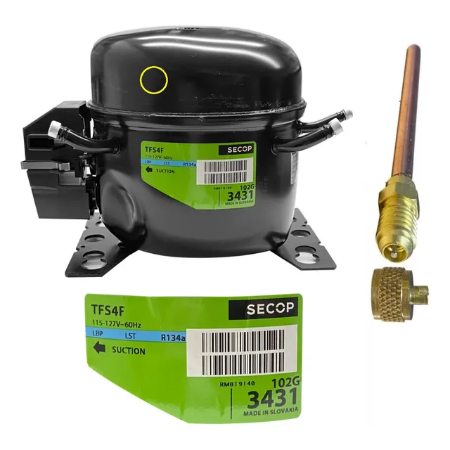 102g3431 Compresor Danfoss Secop 1/8 Hp R-134a 115v  Tfs4-f