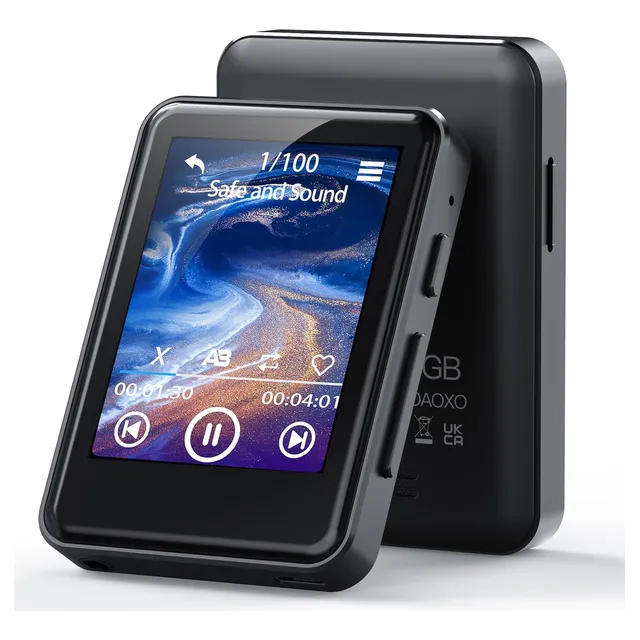 Reproductor Mp3 Bluetooth 5.2 De 128 Gb Con Pantalla Táctil
