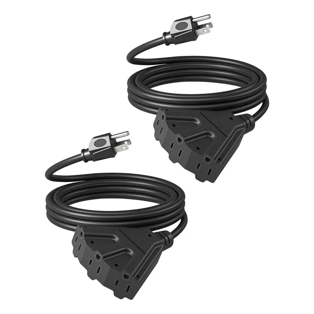 Divisor De Cable De Extensión Triple Para Exteriores De 3 M