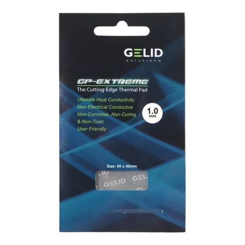 Pad Térmico Gelid Gp-extreme Tp-gp01-b 80x40x1mm 12w/mk Color Gris Oscuro
