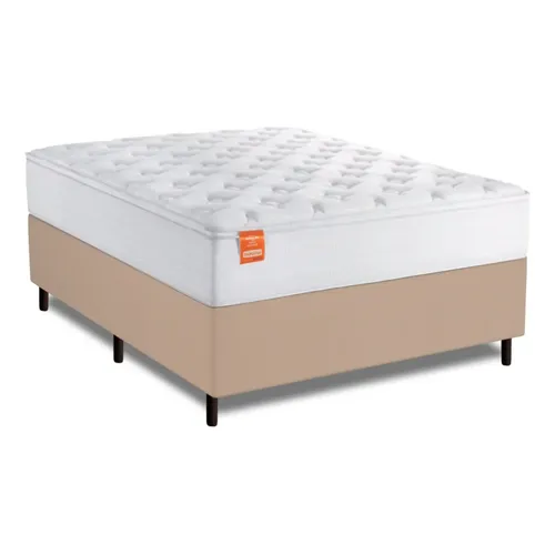 Cama Box Herval Casal Atlanta, 59x138x188 Cm, Molas Bonnel Cor