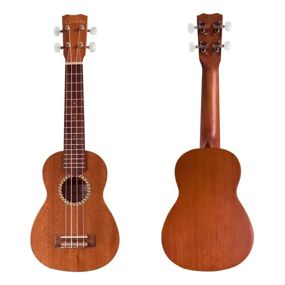Ukelele Soprano Cordoba Tapa Solida Caoba Profesional 20sm Color Natural Caoba