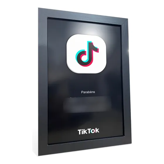 Quadro Decorativo Personalizado Tiktok Seguidores