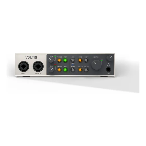 Interface de áudio universal Volt 4 cinza