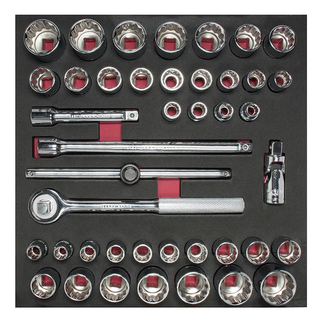 Juego De Dados Y Accesorios Urrea Ch203 Con 42 Piezas 1/2''