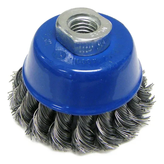 Cepillo Copa Nudo Acero Carbon 2-3/4 PuLG M14 X 2.0