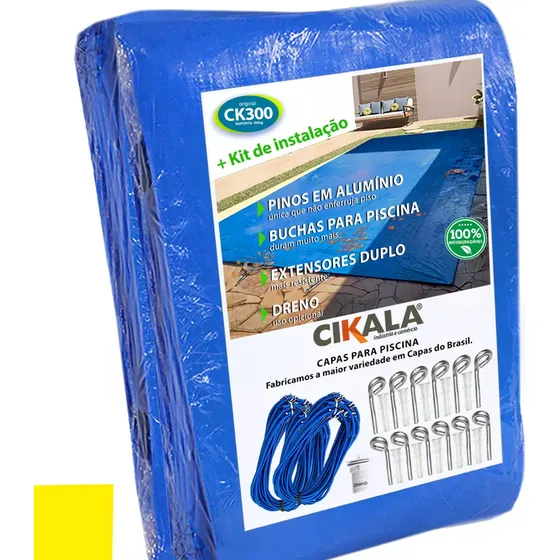 Lona Para Piscina 8,5x4,5 Proteção Termica E Sujeira +kit