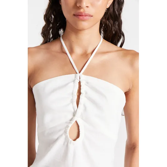 Top Halter Lino Doble Capa Con Bretel Mujer Desiderata