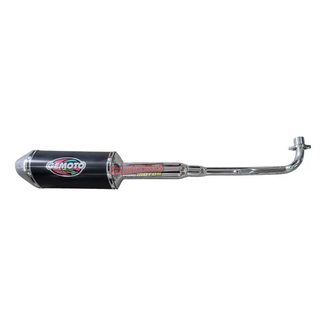 Caño De Escape Gemoto 110 Termo Grande Negro              