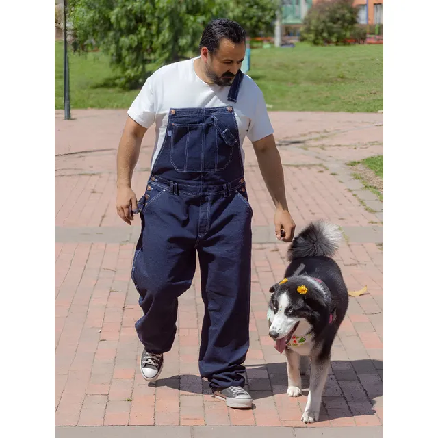 Braga Overol Clásico Jean Para Hombre Bota Ancha Talla Plus 