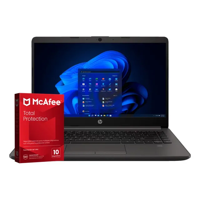 Laptop Hp 240r G9 De 14  Intel Core I5 + Antivirus Digital Gris Oscuro