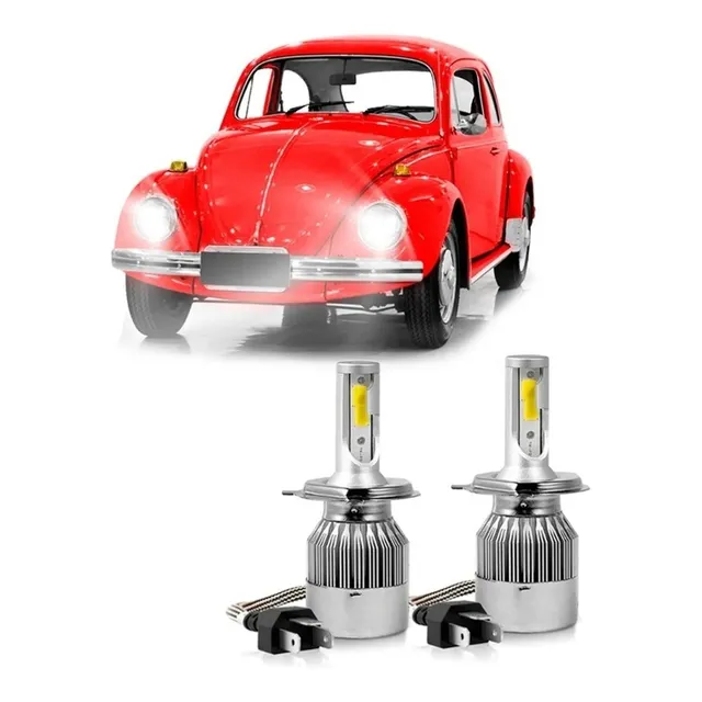 Kit Lampada Super Led H4 Farol Alto Baixo Volkswagen Fusca