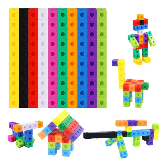 100 Cubos Multiencaje Unifix Matemáticas - Método Singapur