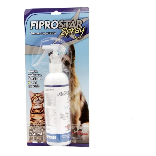 Fiprostar Spray Ectoparasiticida X 250 Ml Color Agua Peso Máximo De La Mascota 50 Kg Peso Mínimo De La Mascota 2 Kg