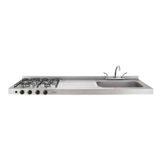 Mesón Ovata Haceb Inox 1,50 Metros (estufa Izquierda)