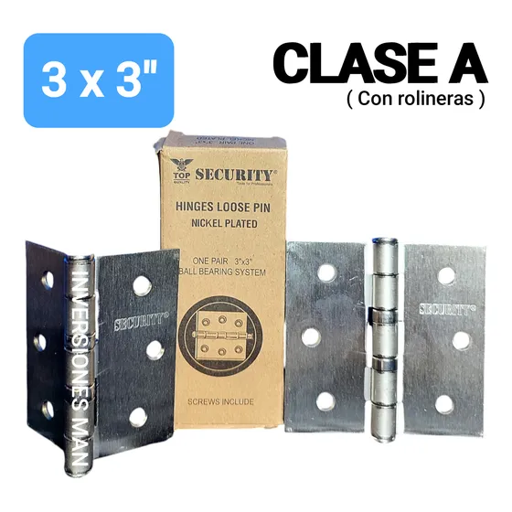 Par Bisagras 3 PuLG Con Rolinera Acero Inoxidable Las Buenas