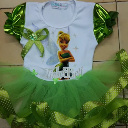 Vestido Niña Tutu Tutus Tinkerbell Campanita Niña