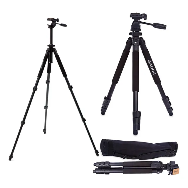 Trípode Profesional Para Cámara Gadnic Video Tutorial Foto