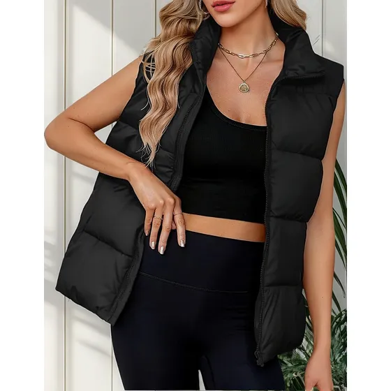 A Colete Acolchoado Feminino Várias Cores Moda Blogueira