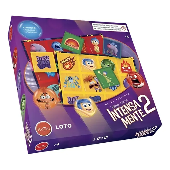 Juego De Mesa Infantil Loto Intensamente 2 Royal Loteria