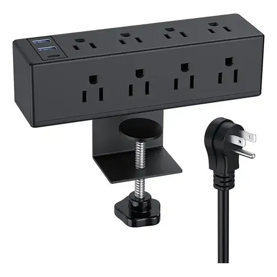 Abrazadera De Computadora Regleta De Alimentación Con Usb C