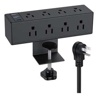 Abrazadera De Computadora Regleta De Alimentación Con Usb C Abrazadera De Computadora Regleta De Alimentación Con Usb C
