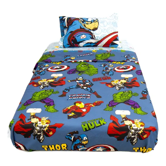 Sabanas 1½ Plaza Piñata Ultra Soft Marvel Vengadores