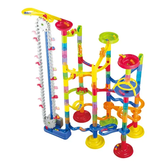 Juguete Laberinto De Bolitas 195 Piezas Marble Maze Ascensor