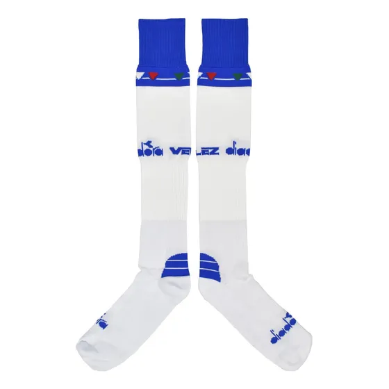 Medias De Juego Velez Sarsfield Diadora Original Blanco 0010