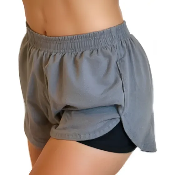 Shorts 2 Em 1 Feminino Duplo Com Bolso Compressão Academia