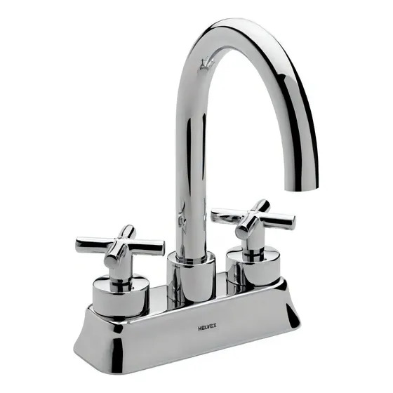 Mezcladora Lavabo Antares Desague Rejilla Hm-14 Helvex Acabado Cromado Color Plateado