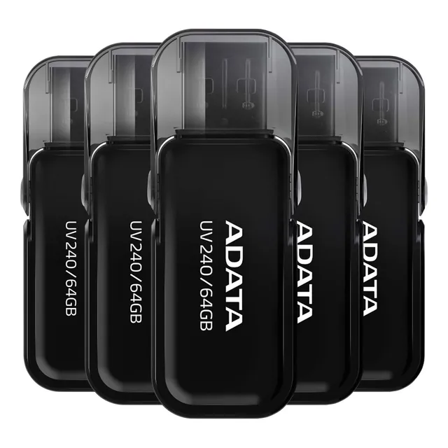 Kit 5 Memoria Usb Adata De 64gb 2.0 Color Negro Color Blanco