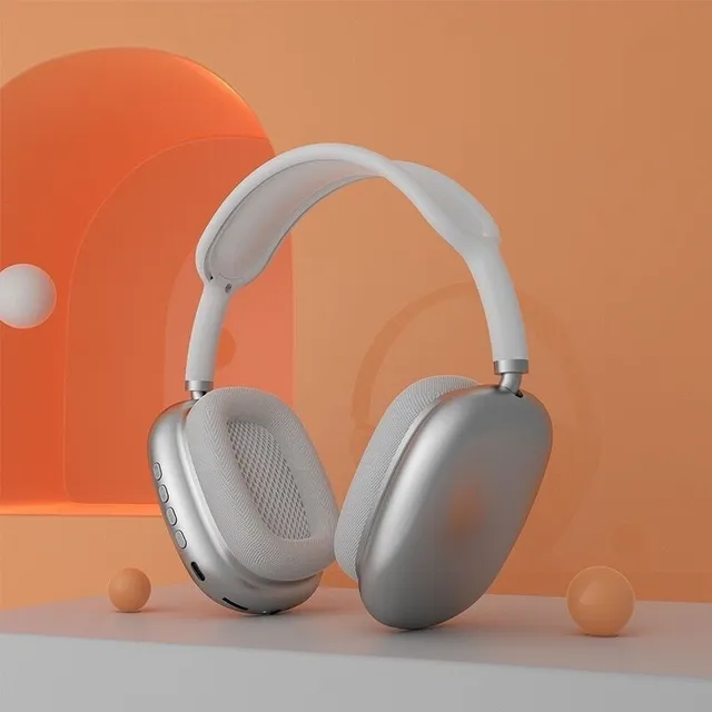 Auriculares gamer inalámbricos P9 Plus plateado con luz plateado