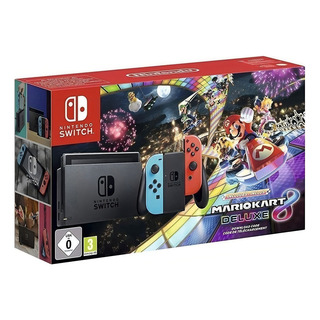 Nintendo Switch 32gb Mario Kart 8 Deluxe Cor Vermelho Néon Azul Néon E Preto Nintendo Switch 32gb Mario Kart 8 Deluxe Cor Vermelho Néon Azul Néon E Preto