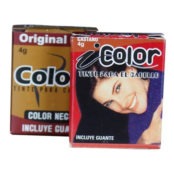 Pigmento Semipermanente Para El Cabello Negro - Icolor 4 G