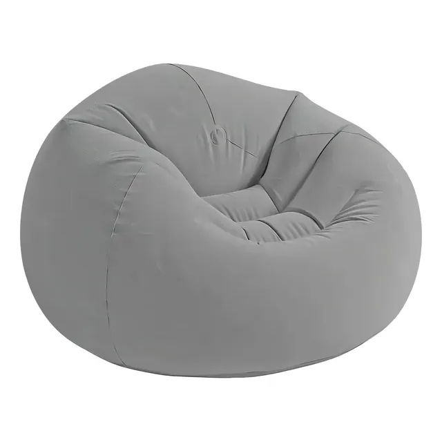 Puf inflable gris