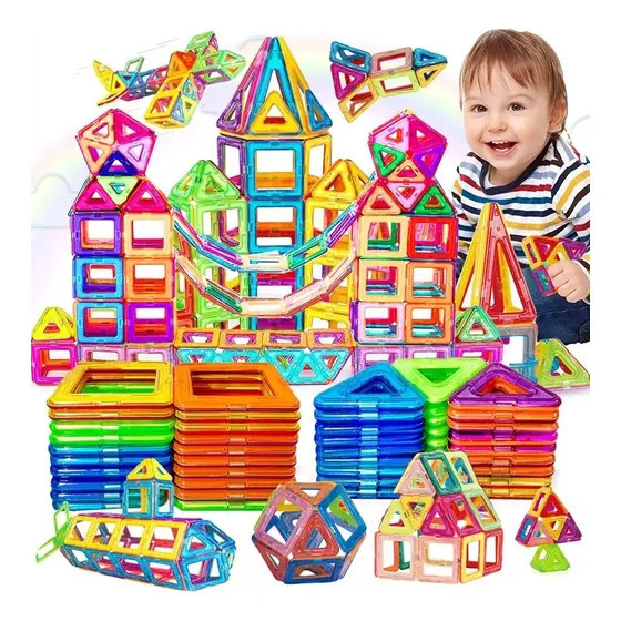 Juego Construcción 100 Piezas Magnéticas Con Valija Clicshop