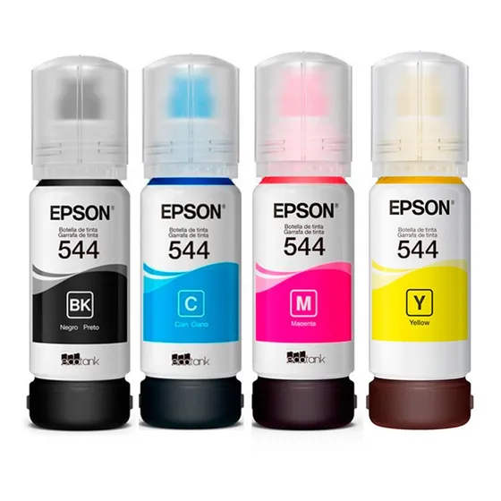 Pack 4 Botellas Tinta Epson Original T544 L3110 L3150