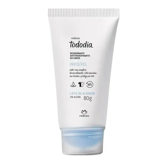 Desodorante em Creme Leite de Algodão Tododia Natura 80g