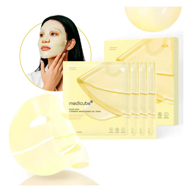 Máscara Iluminadora De Cúrcuma Medicube Kojic Acid 4 Unidades - Hannity Cosmeticos Todo Tipo De Pele